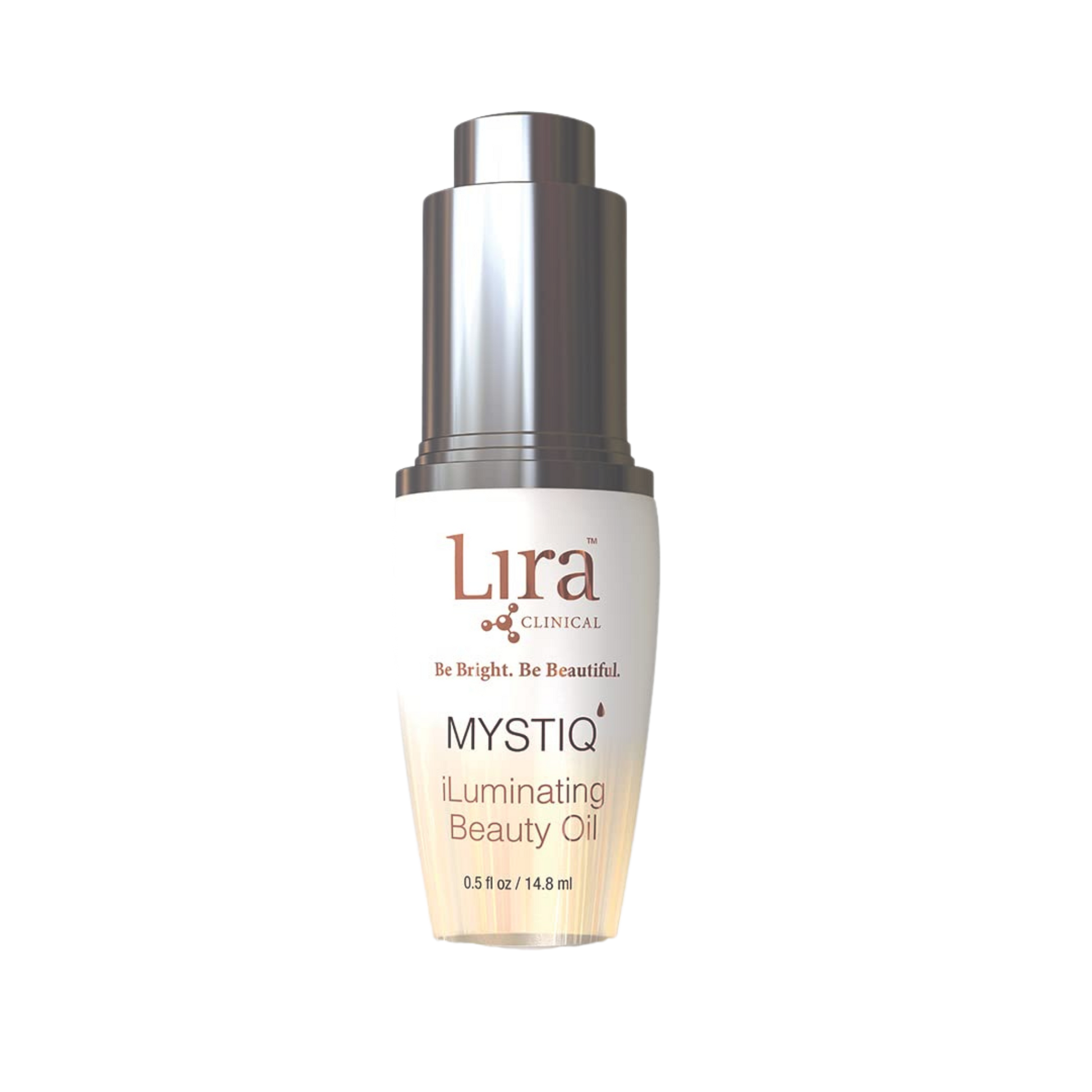 Bottle of Lira Clinical Mystiq Illuminating Beauty Oil 