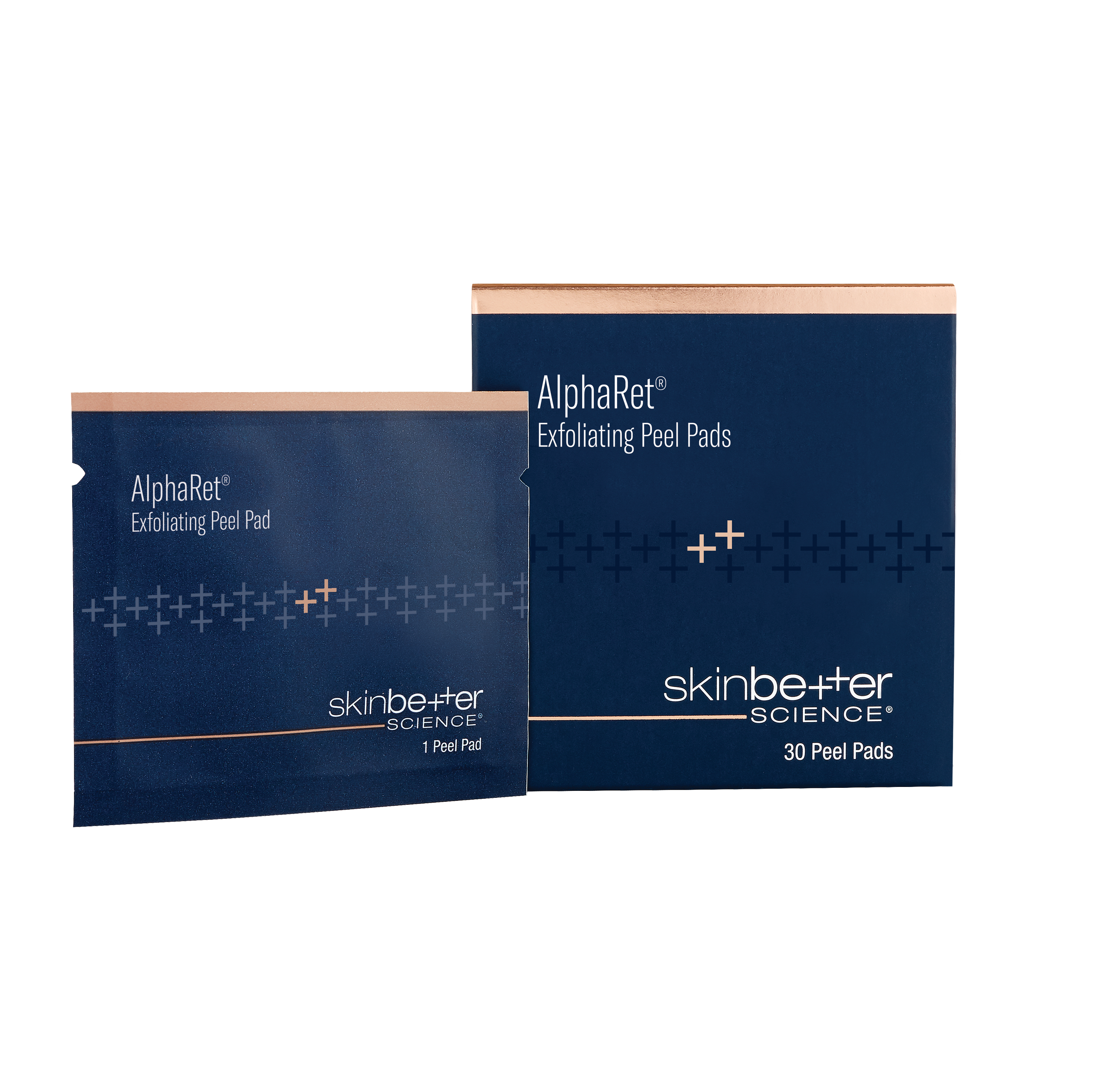 AlphaRet Exfoliating Peel Pads packaging with 'skinbetter science' branding